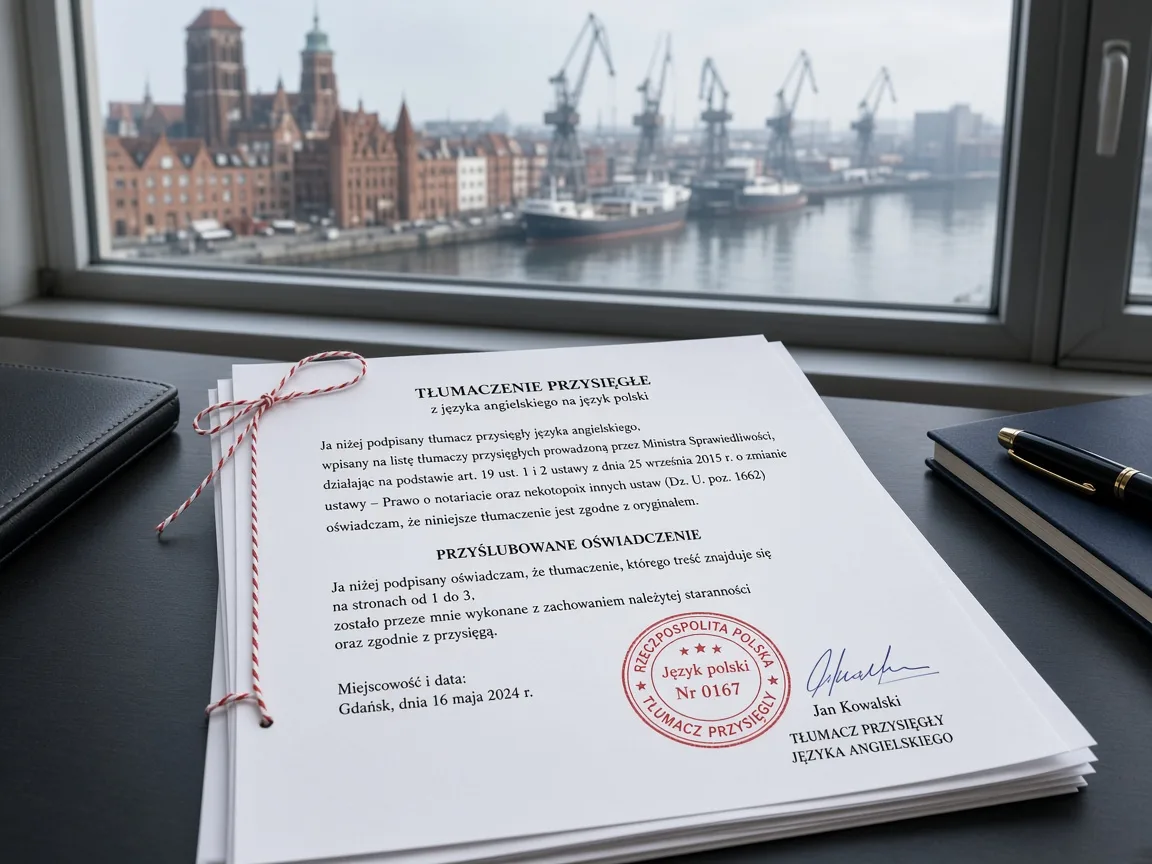 Sworn translation in Gdańsk without queues