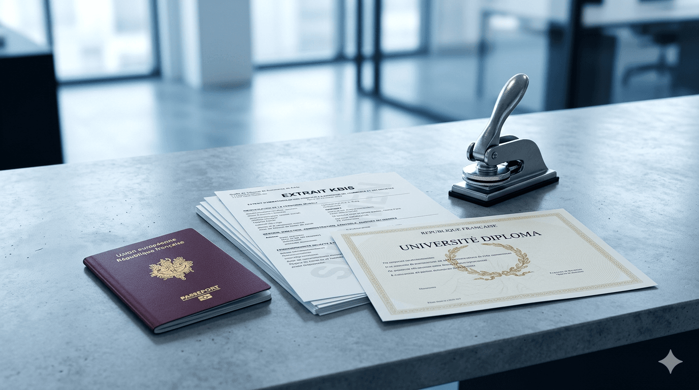 Присяжный переводчик французского языка — KBIS, апостиль MEAE, дипломы для NAWA