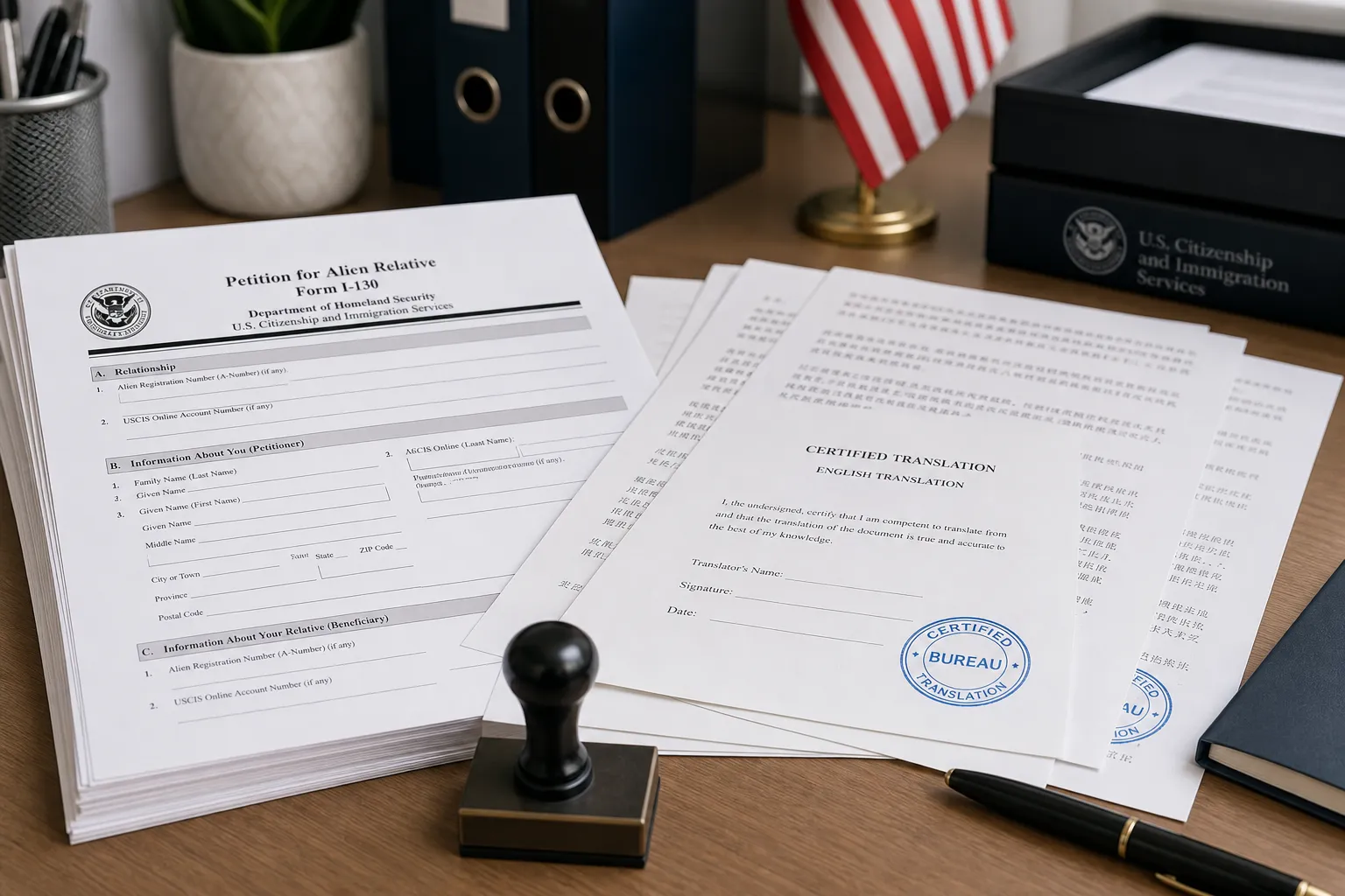 Перевод документов для визы США (USCIS)