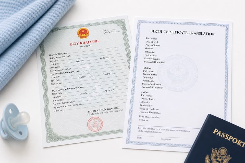 Birth certificate translation
