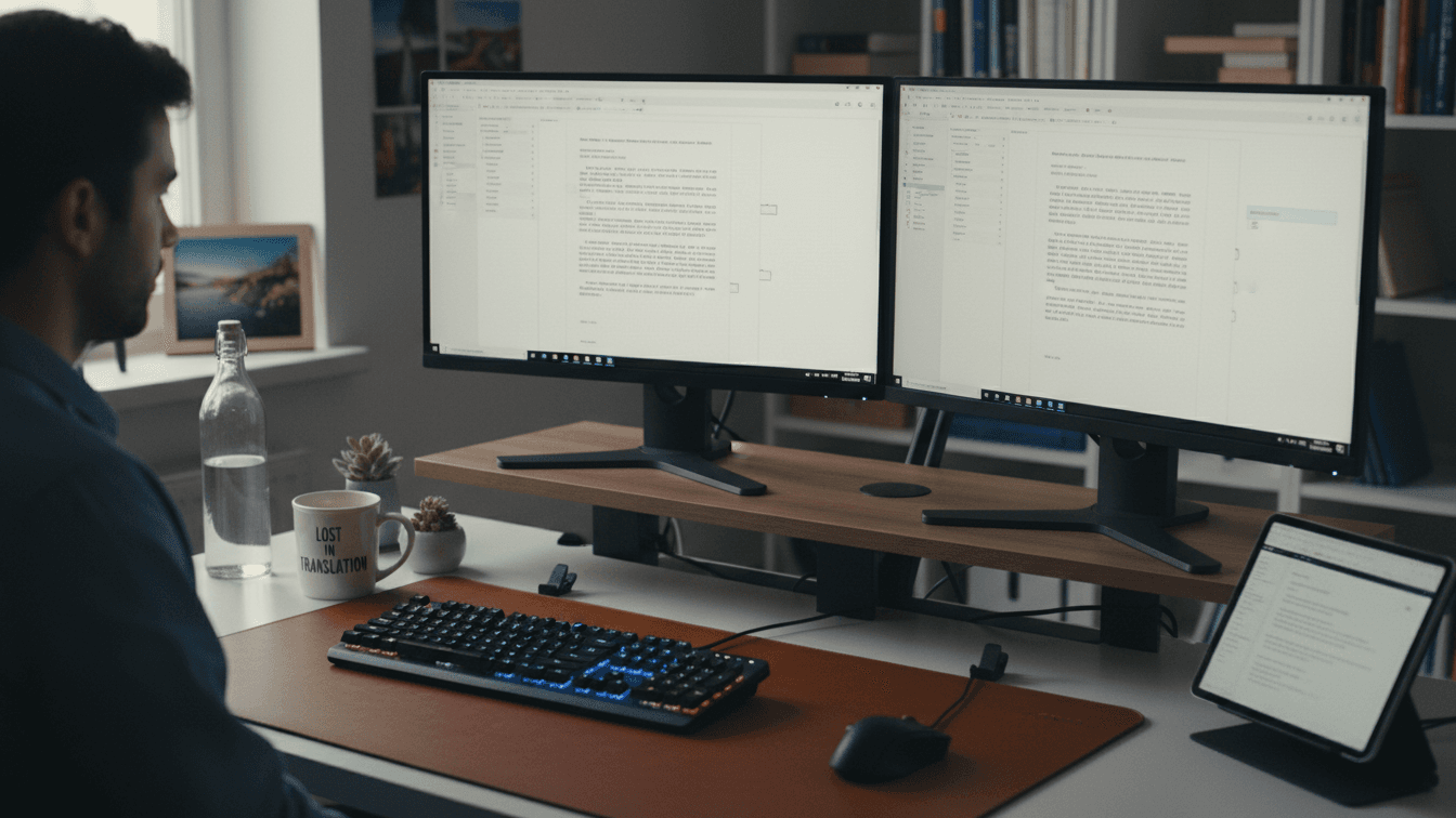 Профессиональный переводчик за работой